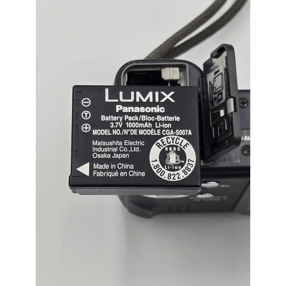 Camera Panasonic Digital Lumix DMC-TZ1 5.0MP Black Tested-Many Extras Works